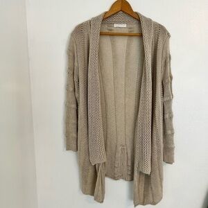 Kenar Cardigan Beige Sweater‎ Button Detail Back Size S